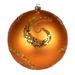 Vickerman 596296 - 4" Antique Gold Matte Sequin Swirl Ball Christmas Tree Ornament (6 pack) (N191630D)