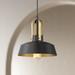 Possini Euro Harmonic 12" Wide Black and Warm Brass Mini Pendant Light