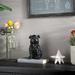 Wrought Studio™ Dimatteo Sitting British Bulldog Figurine Porcelain/Ceramic in Black | 8.25 H x 6.75 W x 4.75 D in | Wayfair 38442
