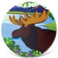 Millwood Pines Moose Coaster Ceramic in Blue/Brown | 0.25 H x 3.75 D in | Wayfair 12FAEDBB8DD6472AA470D97A537F7C9E