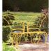 Plow & Hearth Metal Butterfly Garden Outdoor Bench Metal in Yellow | 40 H x 64 W x 19 D in | Wayfair 39304 YL