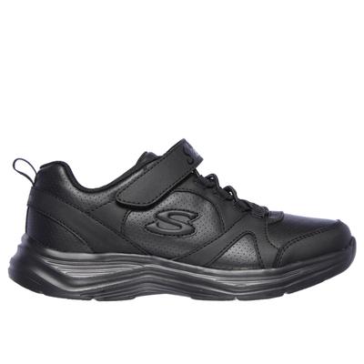 Skechers Girl's Glimmer Kicks - School Struts Sneaker | Size 12.0 | Black | Synthetic | Vegan