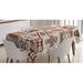 East Urban Home Southwestern Frames w/ Ethnic Native American & Symbols Grunge Look Tabletop Polyester in Brown/Gray/White | 52 D in | Wayfair