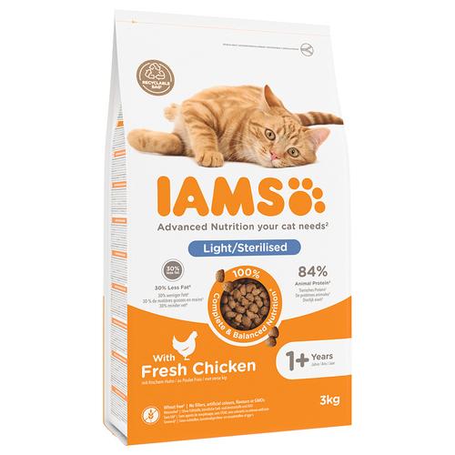 3kg IAMS Advanced Nutrition Sterilised Cat mit Huhn Katzenfutter trocken