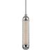 Brayden Studio® Dinwiddie 1 - Light Single Cylinder Pendant Glass/Metal in Gray | 18.25 H x 3.5 W x 3.5 D in | Wayfair BRYS6228 33715286