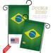 Breeze Decor Brazil of the World Nationality Impressions Decorative Vertical 2-Sided Polyester 1'7 x 1'1 ft. Flag Set in Green | Wayfair