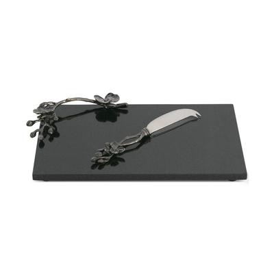 Michael Aram Black Orchid Small Cheese Board with Knife
