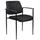 Boss Office Products Diamond Square Back Stacking Chair W/Arm - Black