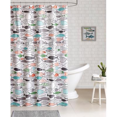 HipStyle Sardinia Printed Cotton Shower Curtain - Open Miscellaneous