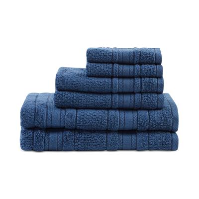 Madison Park Adrien Super-Soft Cotton 6-Pc. Towel Set - Blue
