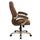 High Back Brown Microfiber Contemporary Executive Swivel Chair With Arms - Brown