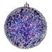 Vickerman 599525 - 4.75" Cobalt Blue Glitter Hail Ball Christmas Tree Ornament (4 pack) (N190222D)