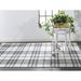 White 24 x 0.12 in Area Rug - August Grove® Pender Plaid Flatweave Ivory Charcoal Area Rug | 24 W x 0.12 D in | Wayfair