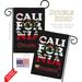 Breeze Decor California Dreamin Americana States Impressions Decorative 2-Sided Polyester 1'7" x 1'1" Flag Set in Black | 18.5 H x 13 W in | Wayfair