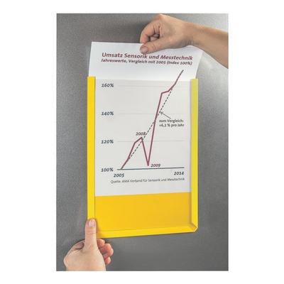 EICHNER 10er Pack magnetische Inforahmen DIN A4 hoch gelb, 21.7x30.5x0.3 cm Image