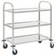 vidaXL 3-Tier Kitchen Trolley 95x45x83.5 cm Stainless Steel