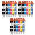 Go Inks 3 Set of 6 Ink Cartridges to replace PGI-580 & CLI-581 Compatible/non-OEM for PIXMA Printers (18 Pack)