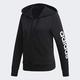 adidas womens Essentials Linear Hoodie Black/White Medium