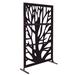 e-Joy 6.5 ft. H x 4 ft. W Laser Cut Metal Fence Panel Metal in Black | 76 H x 48 W x 2 D in | Wayfair ComboStandLMP107TreeinOne_B