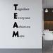 Winston Porter Team - Together Everyone Achieves More Office Quotes Wall Decal Vinyl in Black/Gray | 22 H x 11 W in | Wayfair