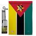 Breeze Decor Mozambique 2-Sided Polyester 18.5 x 13 in. Flag Set in Green/Red/Yellow | 18.5 H x 13 W x 1 D in | Wayfair