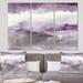 East Urban Home Shabby Elegance 'Midnight at the Lake III Amethyst & Gray' Painting Multi-Piece Image on Wrapped Canvas Canvas, in White | Wayfair