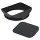Haoge LH-B77T 77mm Square Rectangular Metal Screw-in Lens Hood with Cap for 77mm Canon Nikon Sony Leica Carl Zeiss Voigtlander Nikkor Panasonic Fujifilm Olympus Lens and Other 77mm Filter Thread Lens