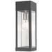 Barrett 15"H Scandinavian Gray Outdoor Lantern Wall Light