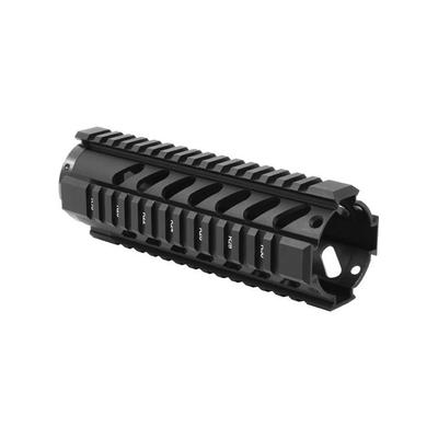 AIM Sports Inc Carbine Length AR Free Float Quad Rail- V3 Black Medium MT060