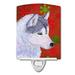 Caroline's Treasures Siberian Husky Snowflake Holiday Christmas Ceramic Night Light Ceramic in Green/Yellow | 6 H x 4 W x 3 D in | Wayfair