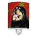 Caroline's Treasures Tibetan Mastiff Snowflake Christmas Ceramic Night Light Ceramic in Black | 6 H x 4 W x 3 D in | Wayfair SS4719CNL