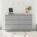 Storkcraft Brookside 6 Drawer Double Dresser in Gray | 33.43 H x 53.35 W x 16.73 D in | Wayfair 03666-10F