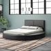 Orren Ellis Lura Platform Bed Upholstered/Metal in Black | 35 H x 106 W x 99 D in | Wayfair 9195C144BEE2402FBE91E2850FA2C2D1