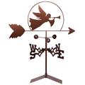 SWEN Products Angel Cherub Weathervane Metal/Steel in Brown/Gray | 30 H x 21 W x 15.5 D in | Wayfair 1002-Roof