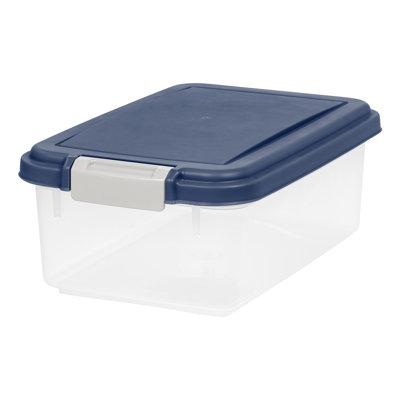 Tucker Murphy Pet™ France 12 Qt. Airtight Pet Food Storage Container Plastic in Blue, Size 6.5 H x 16.5 W x 10.8 D in | Wayfair