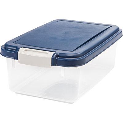 Tucker Murphy Pet™ France 12 Qt. Airtight Pet Food Storage Container Plastic in Blue, Size 6.5 H x 16.5 W x 10.8 D in | Wayfair