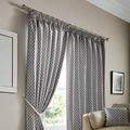 Alan Symonds Cotswold Fully Lined Jacquard Pencil Pleat Taped Top Curtains - Pair (Latte/Beige, 66" x 54" (167x137cm))