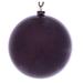 Vickerman 622155 - 4.75" Burgundy Wood Grain Ball Christmas Tree Ornament (4 pack) (MC197165)