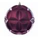 Vickerman 619520 - 6" Burgundy Matte Clover Ball Christmas Tree Ornament (2 pack) (MC190965D)