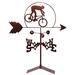 SWEN Products Marina Mountain Biker Bike Dirt Weathervane Metal/Steel in Brown/Gray | 30 H x 21 W x 15.5 D in | Wayfair 1121-Roof