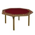 Kestell Furniture 57" Oak Contemporary Poker Table Felt | 29.5 H x 57 W x 52 D in | Wayfair O-83-F-Burgundy Felt/Fruitwood/Walnut