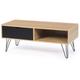 Table basse vintage noemi bois pied épingle - Noir