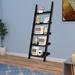 Ivy Bronx Chunn Ladder Bookcase Wood in Black | 72.25 H x 25.25 W x 16.25 D in | Wayfair IVBX4085 43636361