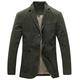 SZAWSL Mens Slim Fit Casual Button Blazer Suit Jacket Coat Lightweight Jacket (X-Small, Amry Green)