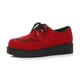 AJVANI lace up Platform Shoes Teddy boy lace up Brothel Creepers Size 7 41 Red Suede