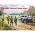 ICM 35103 Sd.Kfz.251/1 AUSF.A with German Infantry Modellbausatz, grau, Mittel