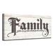 Winston Porter Love of Family by Olivia Rose - Wrapped Canvas Textual Art Print Canvas, Wood in Brown/White | 24 H x 48 W x 1.5 D in | Wayfair