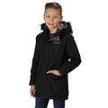 Regatta Unisex Kinder 'Perry' Wasserdichter Isolierter Parka mit Kapuze Wasserdicht Isolierte Jacke XX-Small Schwarz