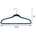 Rebrilliant Eric Home Heavy Duty Felt Metal Non-Slip Hanger for Dress/Shirt/Sweater Velvet/Metal in Blue | 9 H x 17.5 W in | Wayfair