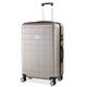 Monzana® Expoack XL Hard Shell Suitcase | ABS Plastic Wheeled Travel Luggage | Trolley Case with TSA Combination Lock | 4X Twin Spinner Wheels Telescopic Handle | Champagne